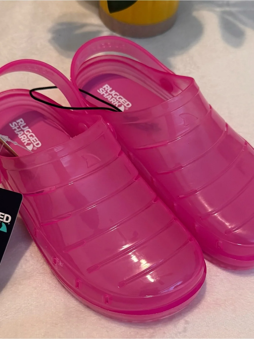 Rugged Shark Girls Jelly Clog Sandals, Size 6